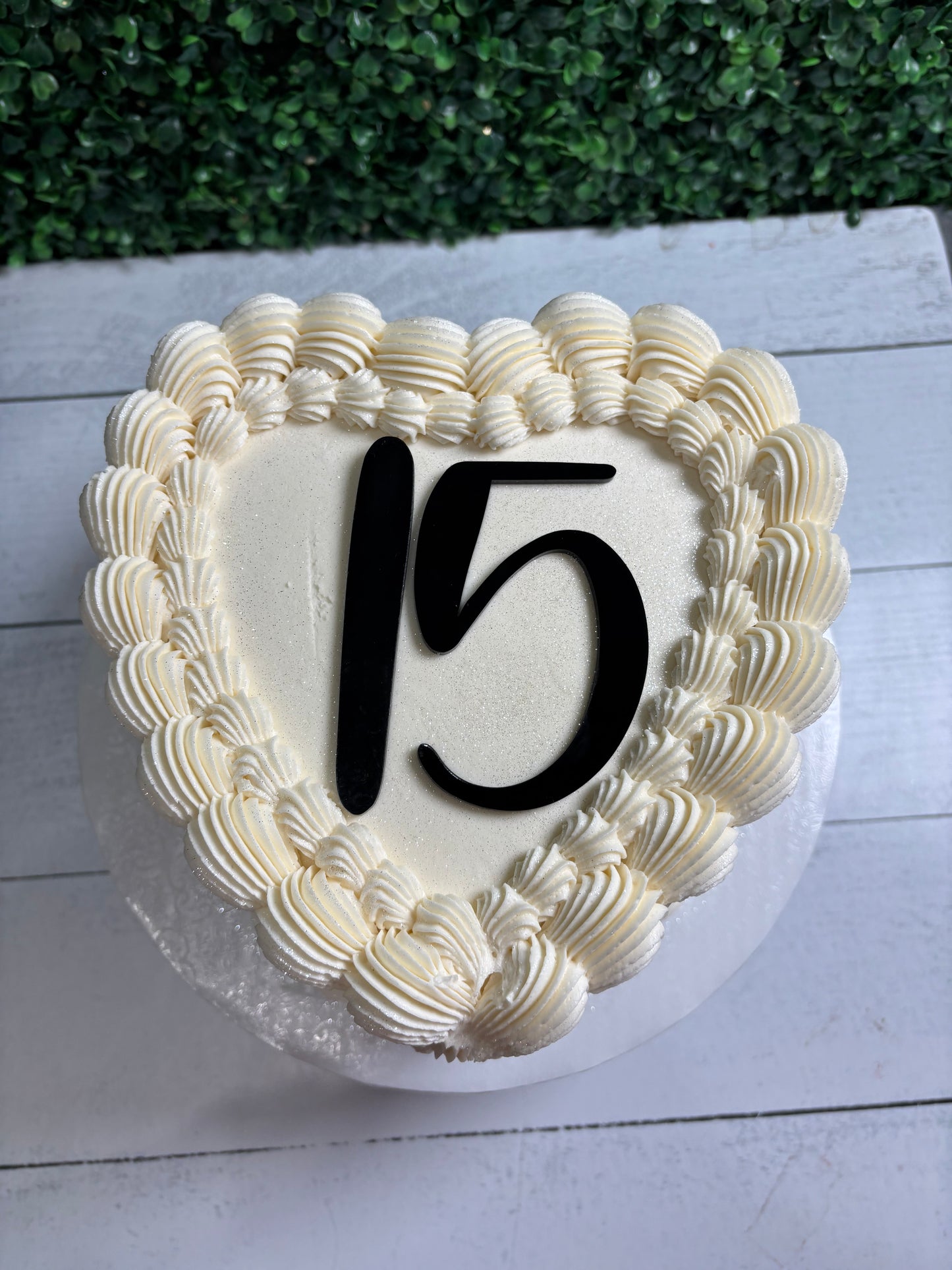 Single Layer Heart Cake