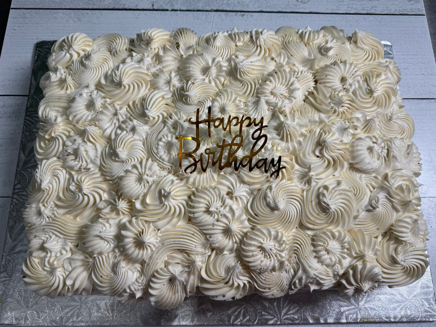 Signature Buttercream Rosette-Sheet Cake