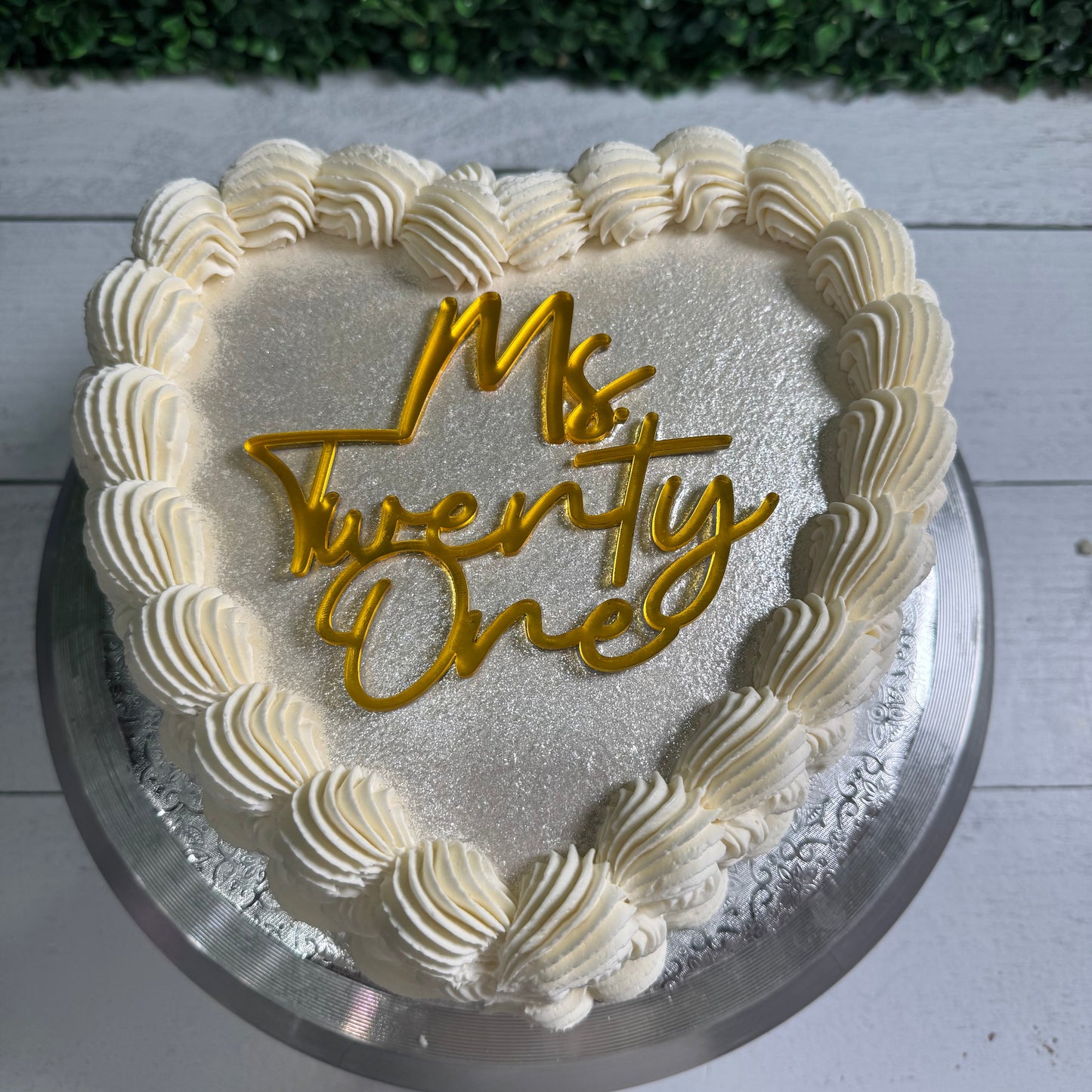 Single Layer Heart Cake