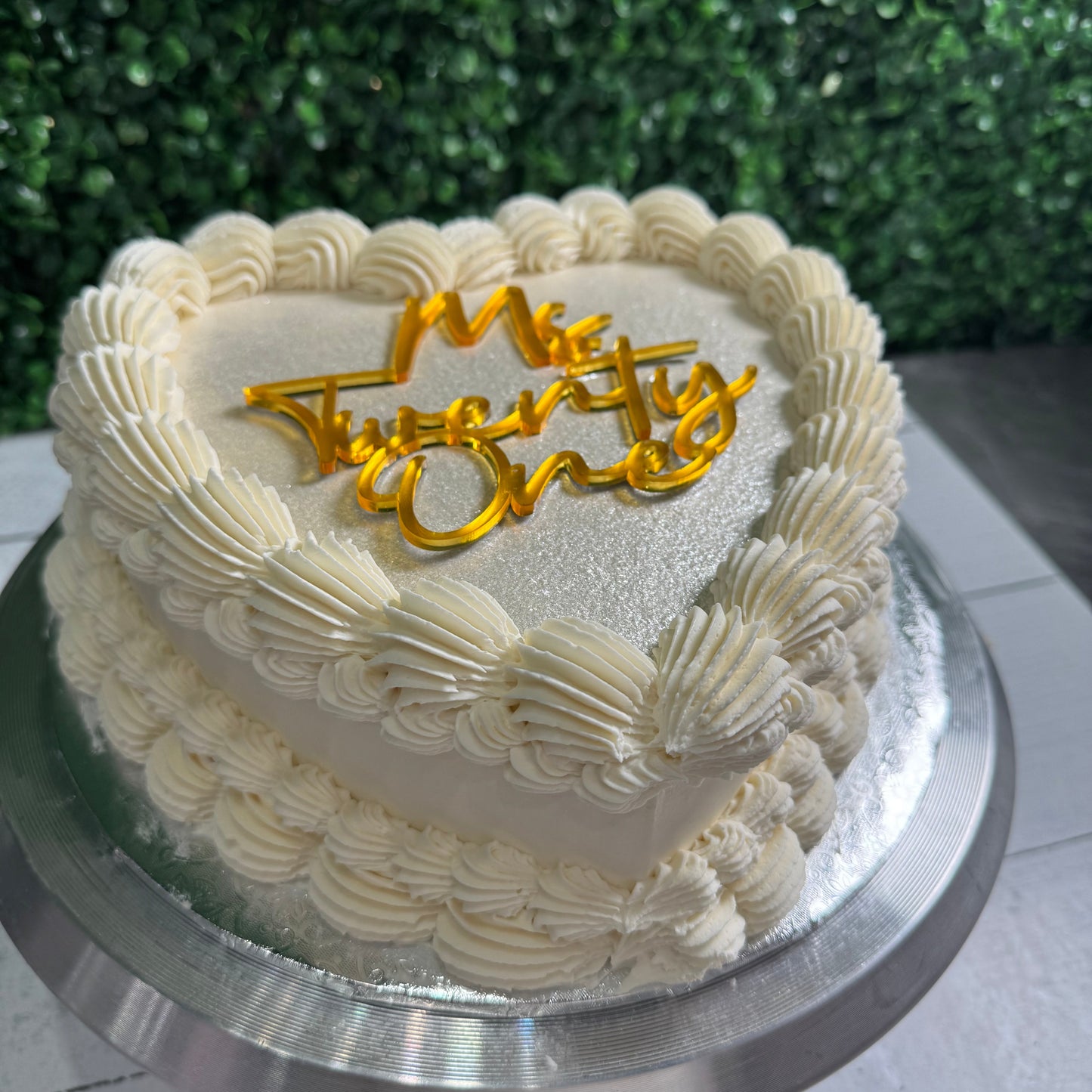 Single Layer Heart Cake