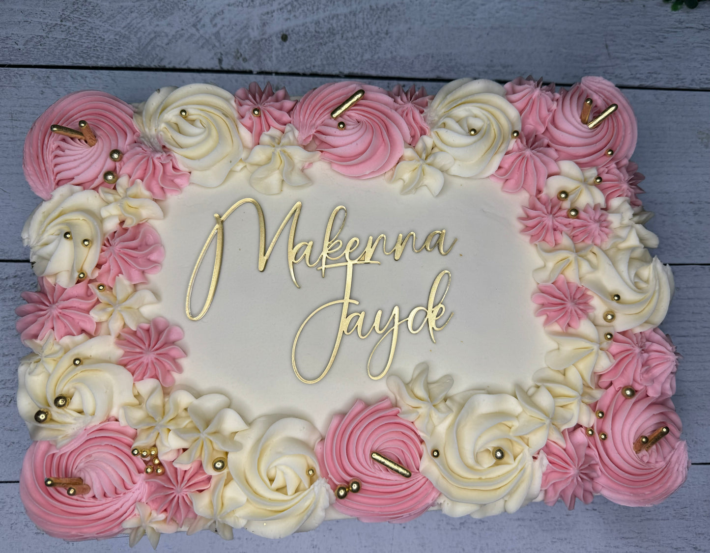 Luxe sheet cake