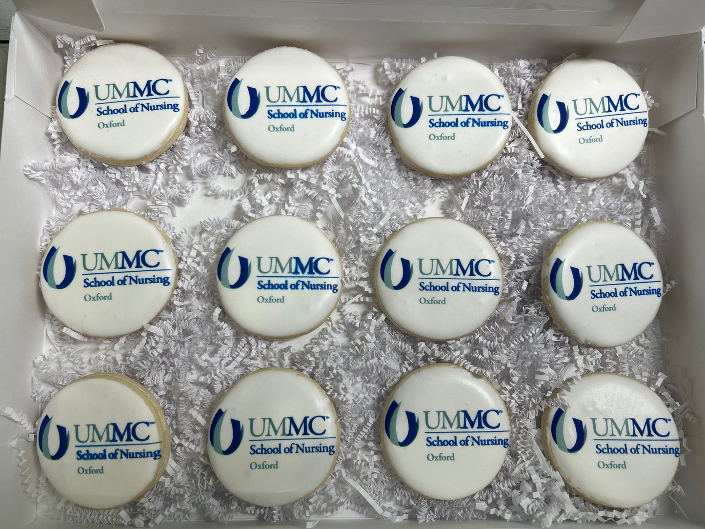 Cookies with UMMC school of nursing logo