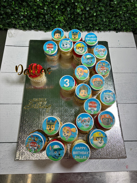 Branded/Logo Cupcake Number Cake