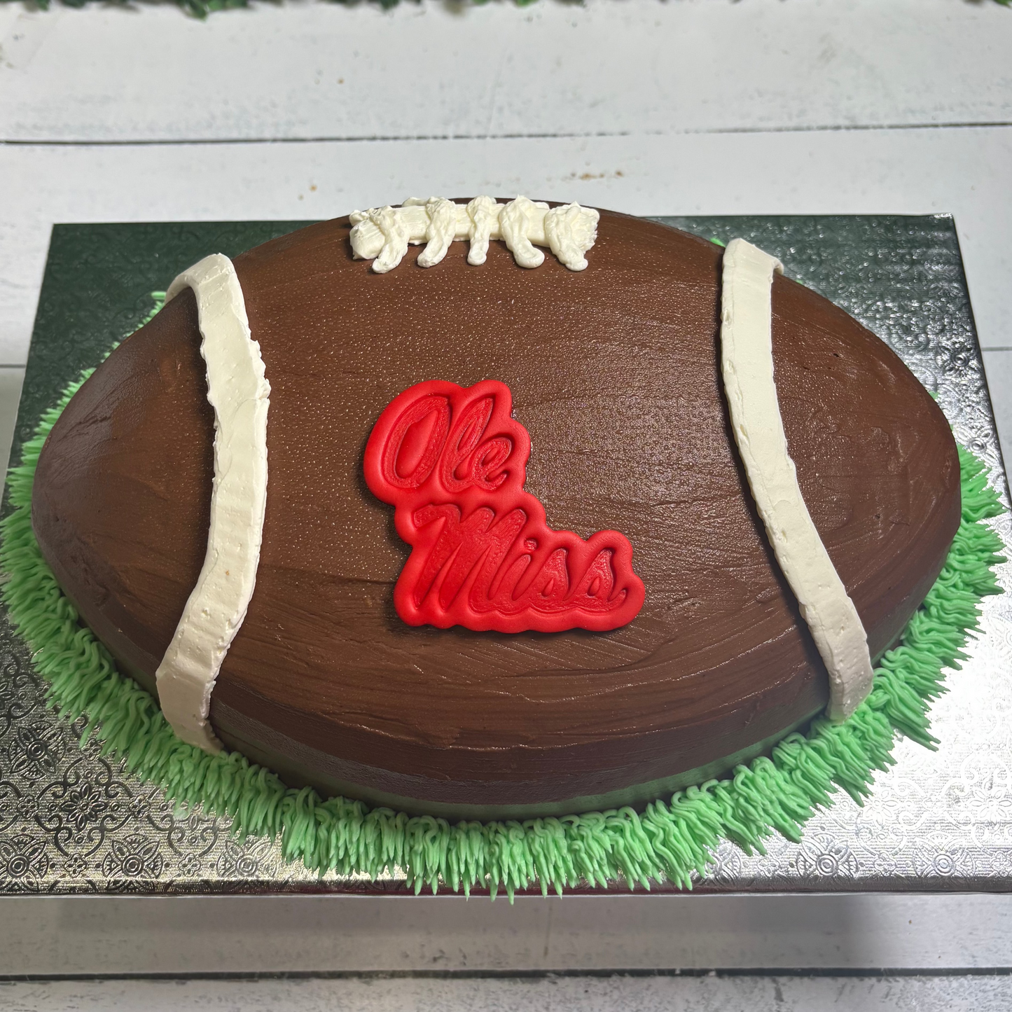 Ole Miss inspired football cake