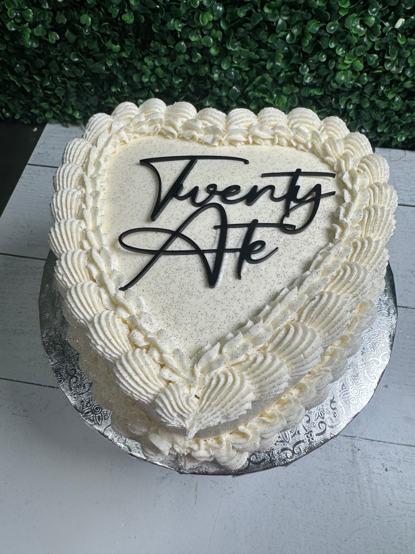 Single Layer Heart Cake