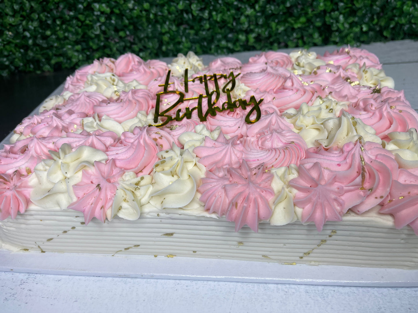 Signature Buttercream Rosette-Sheet Cake