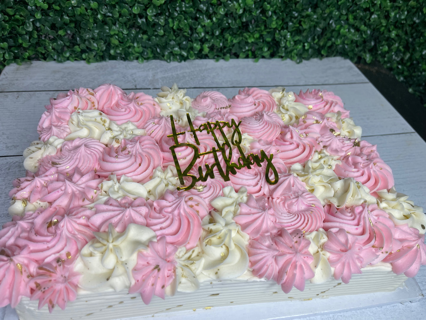 Signature Buttercream Rosette-Sheet Cake