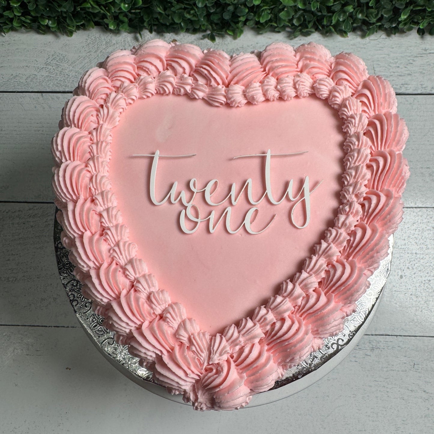 Single Layer Heart Cake