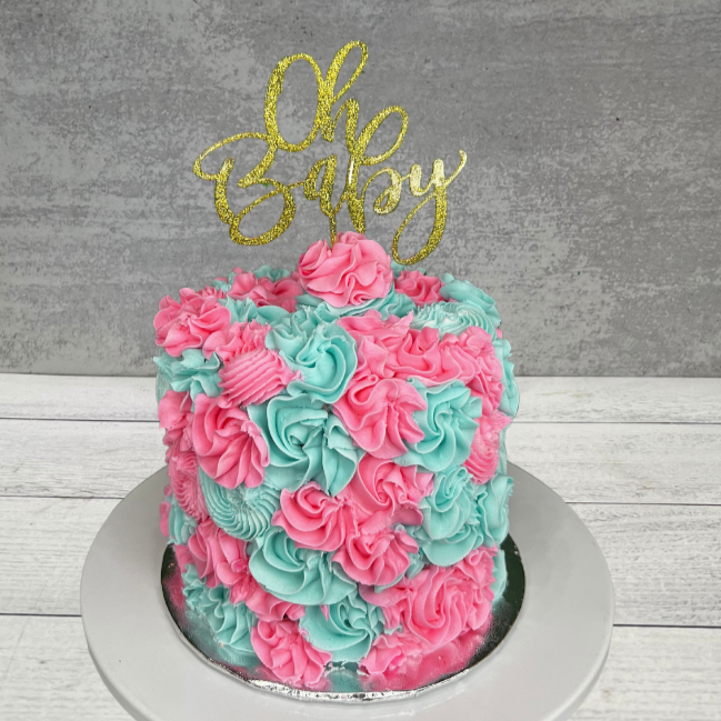 Very Very Rosey, Buttercream Rosette (Tall Cake)