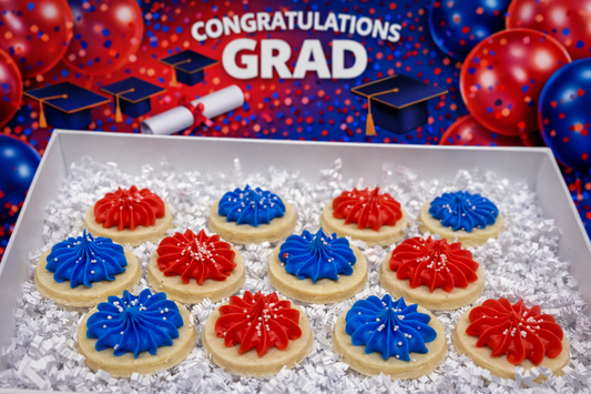 Mini Red & Blue iced sugar cookies