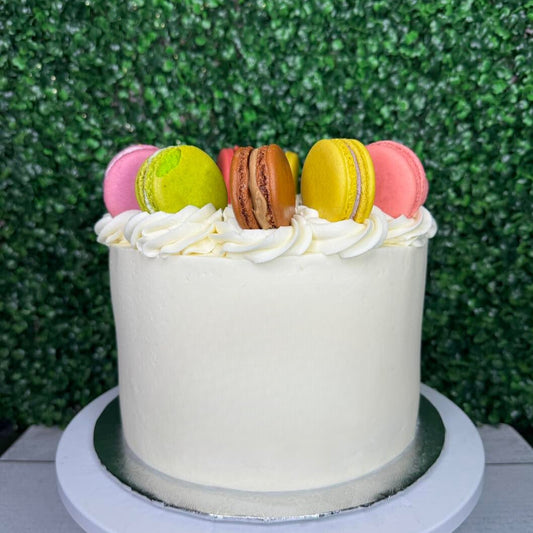 Dessert Cake with Macarons