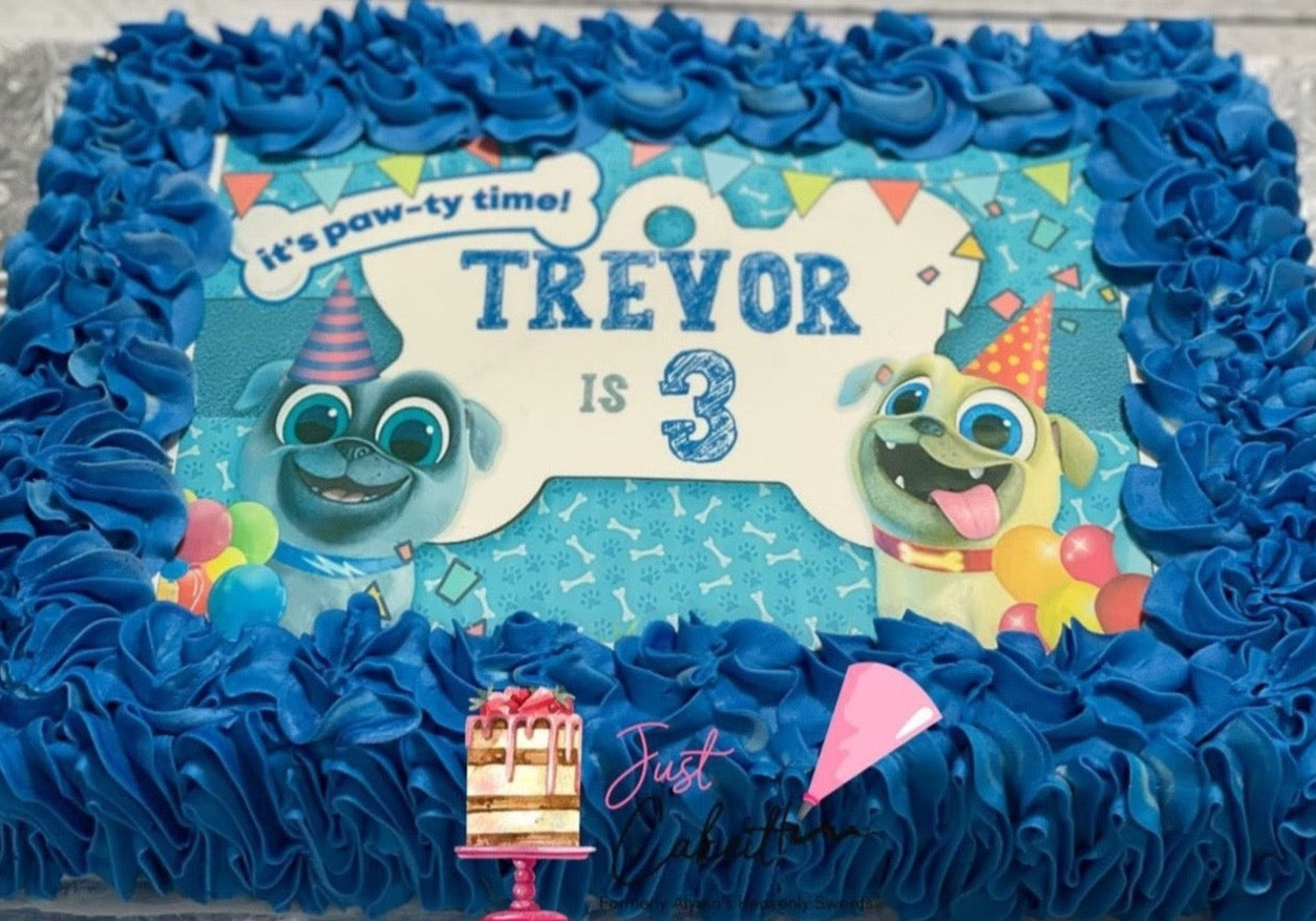 Character themed sheet cakes