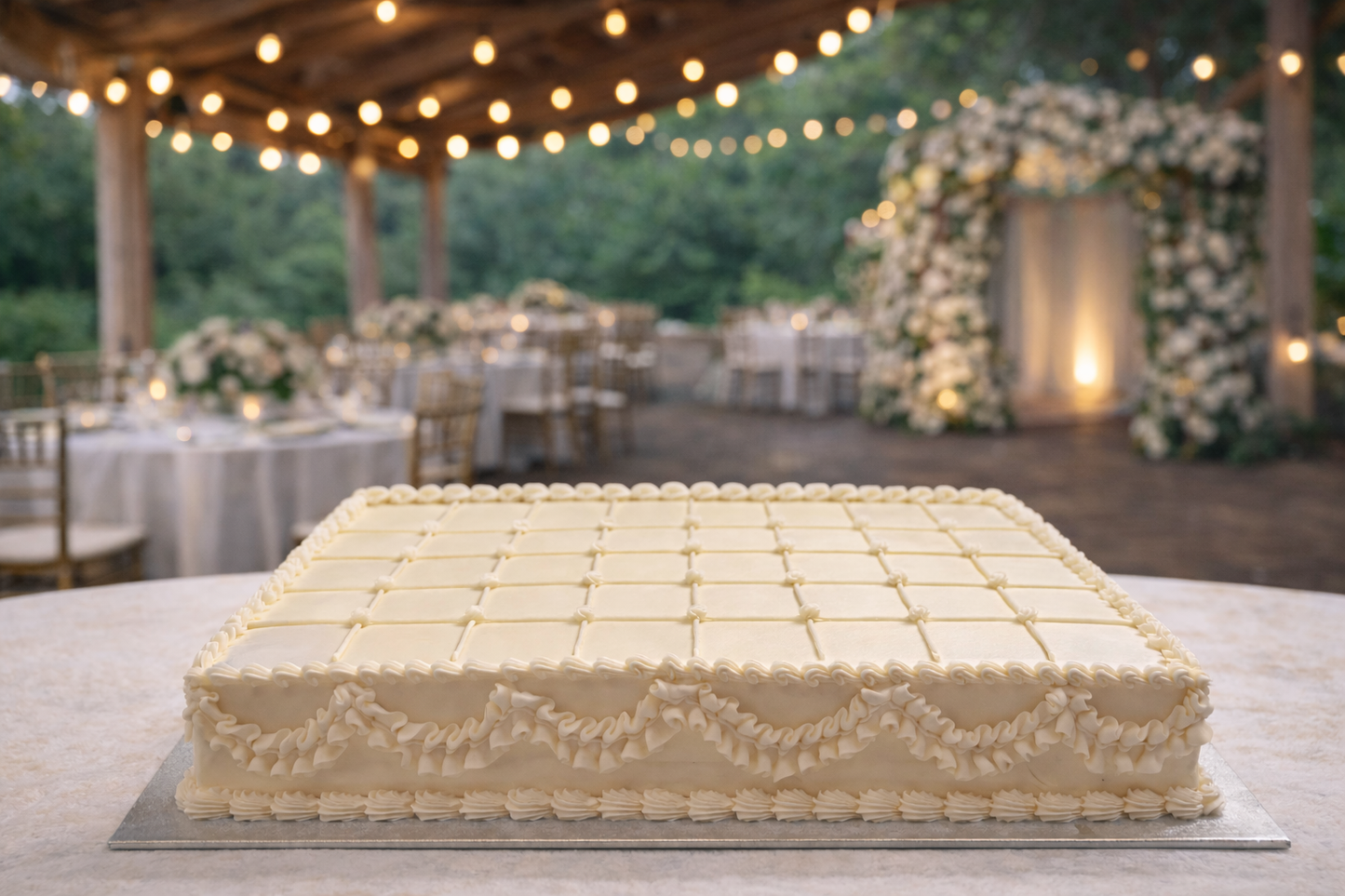 Vintage/ Wedding Day Sheet Cake