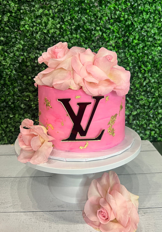 Pink Louis Vuitton Cake