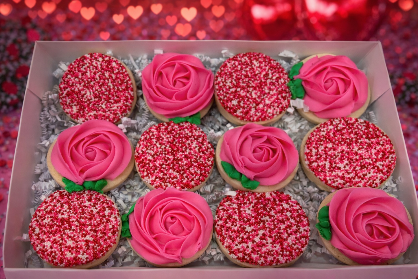 Sprinkles & Roses Cookie box- 24 count