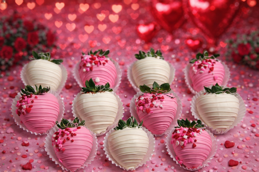 Valentine’s Day Inspired Chocolate Covered Strawberries