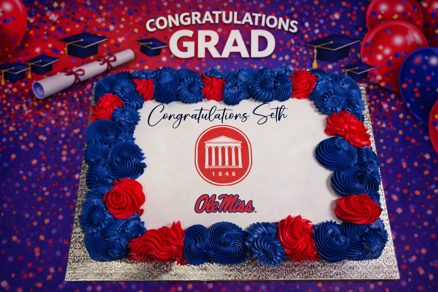 Ole Miss Custom Printed Sheet Cake