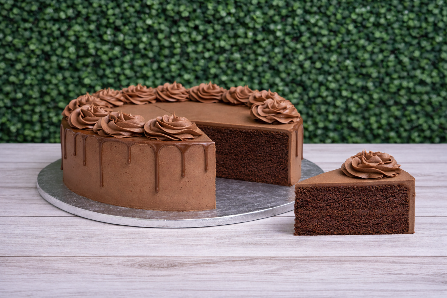 Classic Celebration Cake- Vanilla (with Chocolate Buttercream) SINGLE LAYER, 10inch