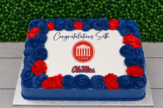 Hotty Toddy Custom Printed Celebratory sheet cake