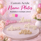 Acrylic Name Plates (For non-JustCakeIt! Products)