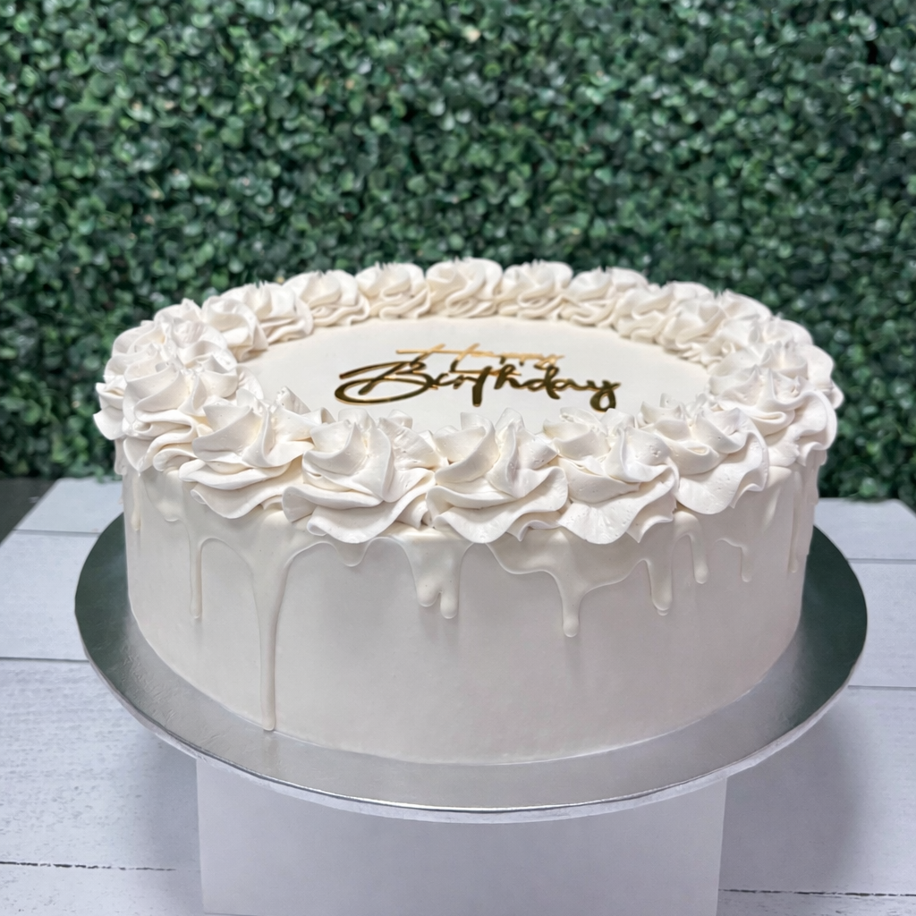 Classic Celebration Cake- Sugar Free (Vanilla or Chocolate) SINGLE LAYER, 10inch