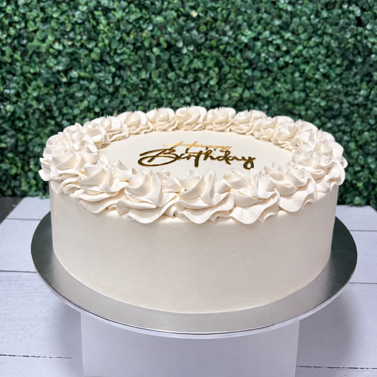 Classic Celebration Cake- Sugar Free (Vanilla or Chocolate) SINGLE LAYER, 10inch