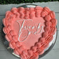 Single Layer Heart Cake