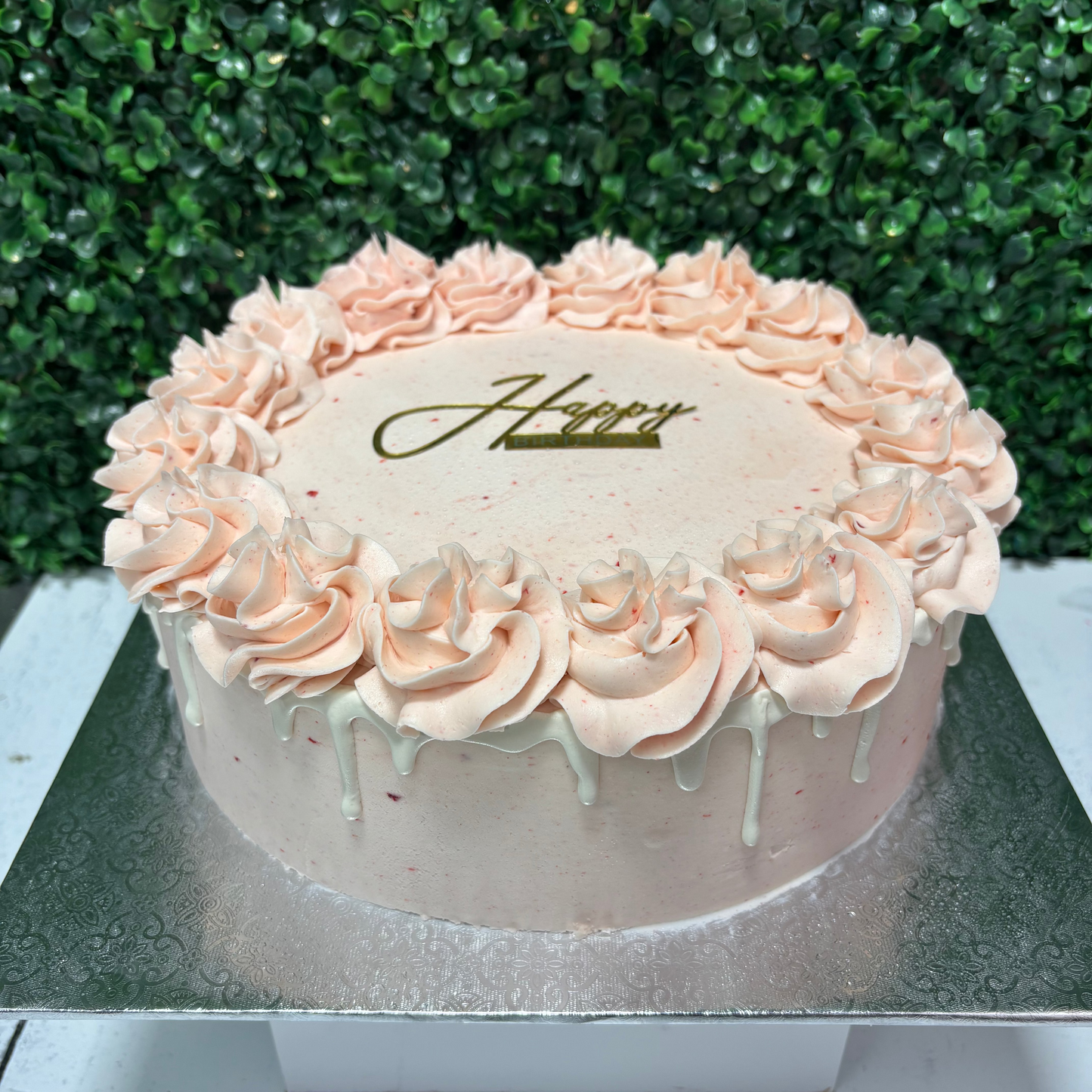 Classic Celebration Cake- Strawberry SINGLE LAYER, 10inch