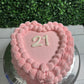 Single Layer Heart Cake