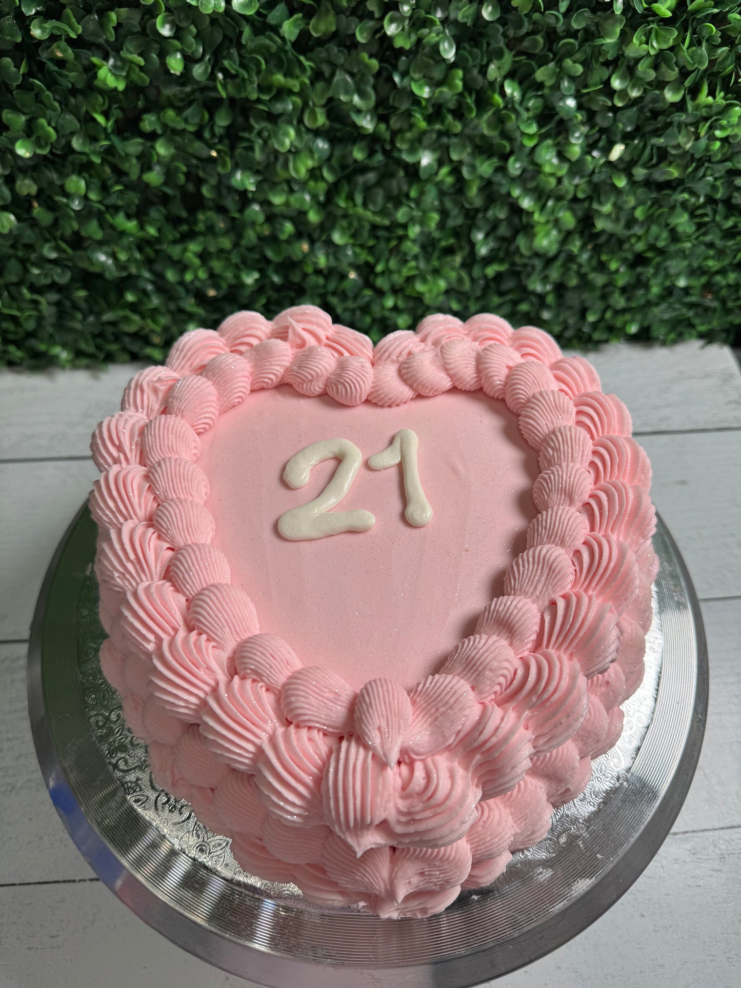 Single Layer Heart Cake