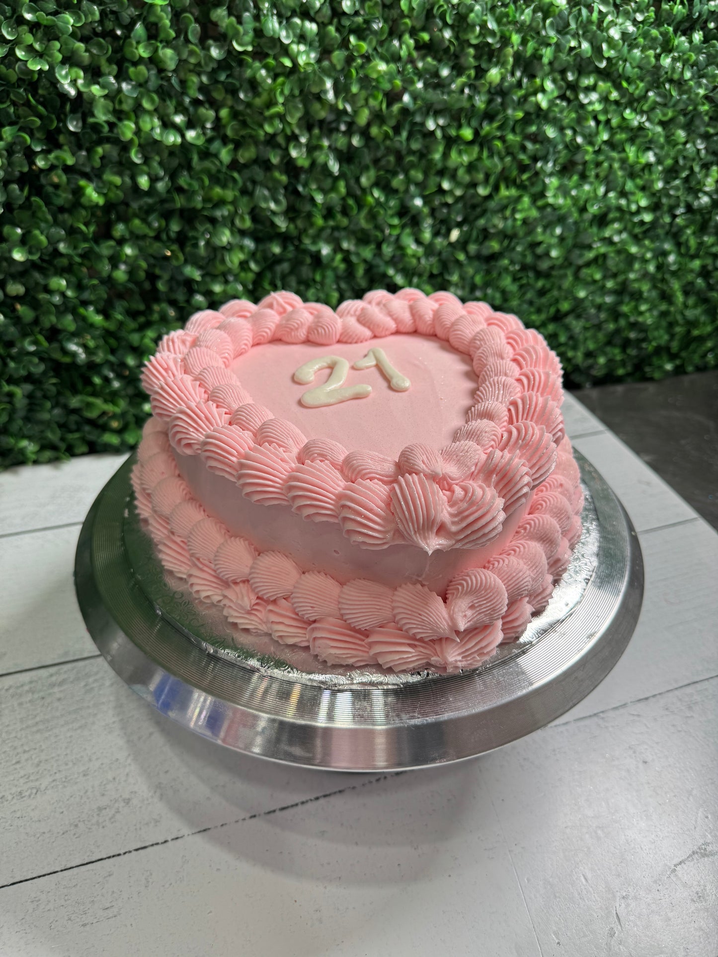 Single Layer Heart Cake