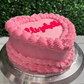 Single Layer Heart Cake