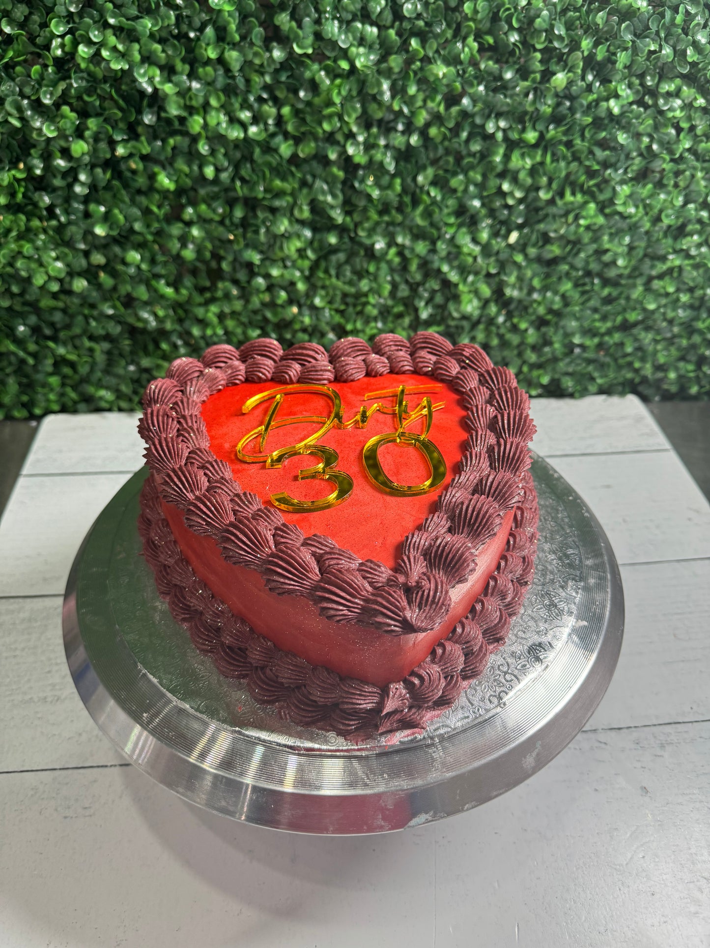 Single Layer Heart Cake