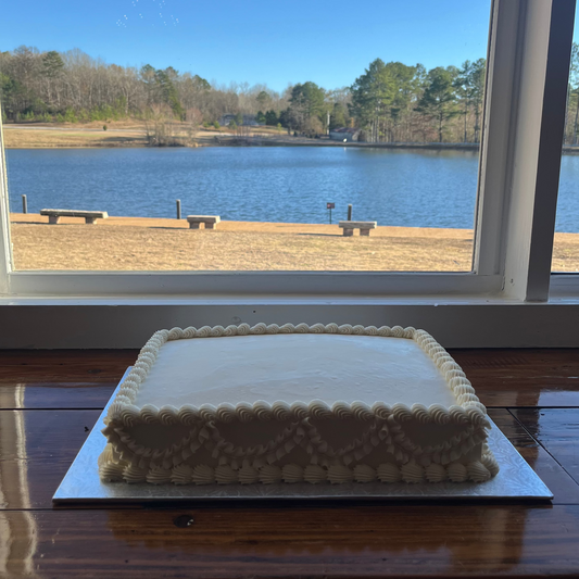 Vintage/ Wedding Day Sheet Cake