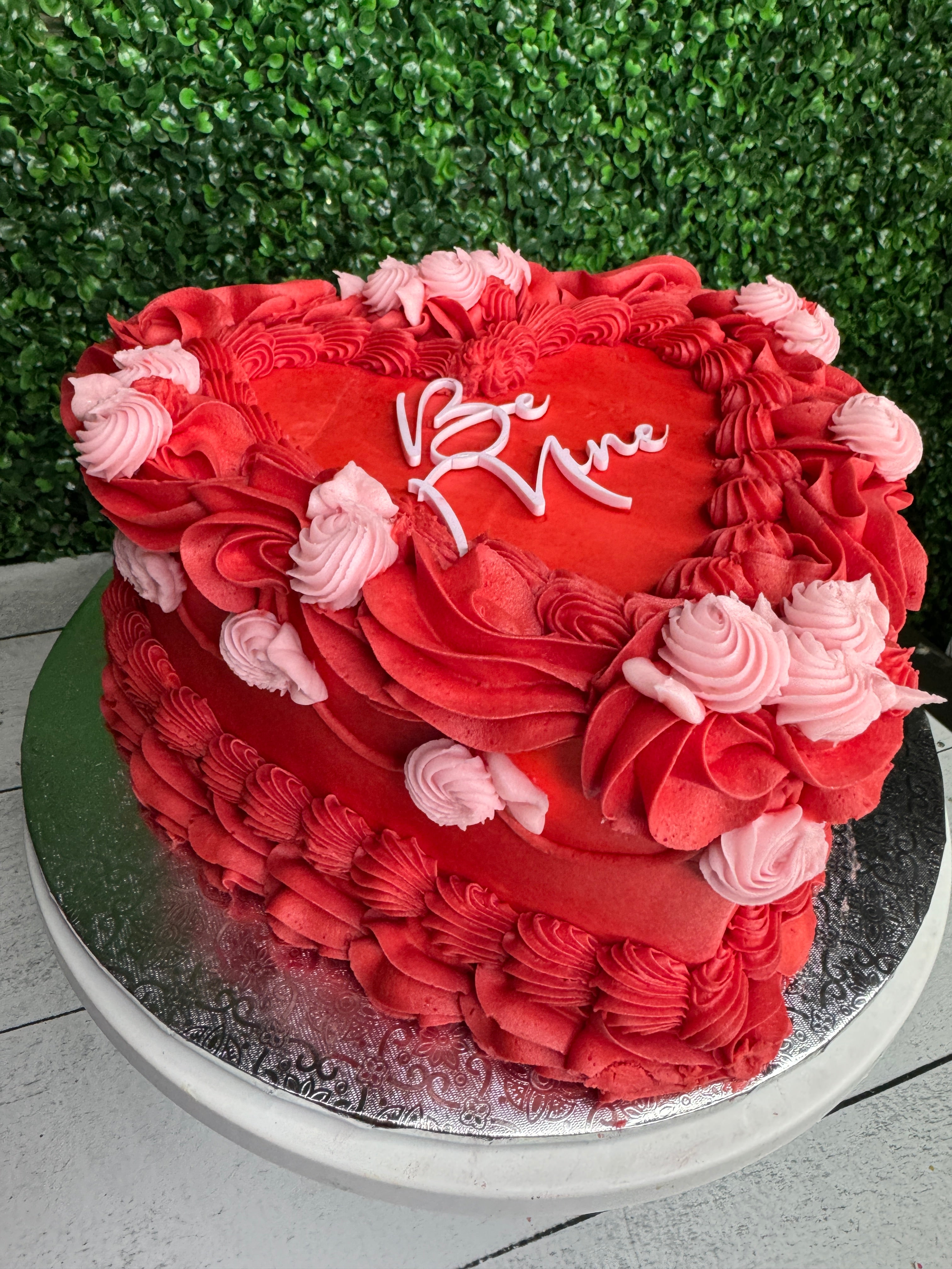 Red Heart Shaped Cookie Cake at From You Flowers