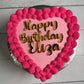 Single Layer Heart Cake