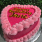 Single Layer Heart Cake