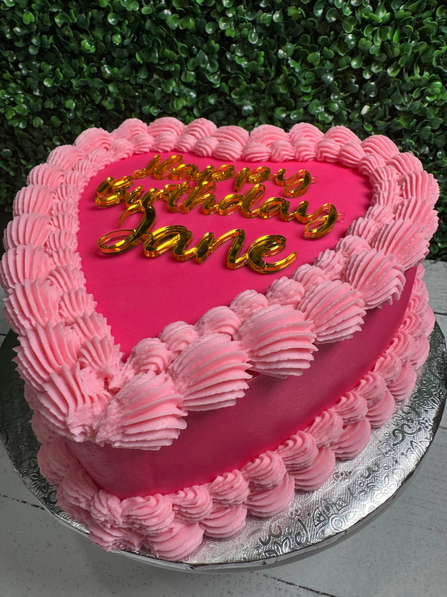 Single Layer Heart Cake