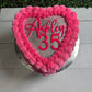 Single Layer Heart Cake