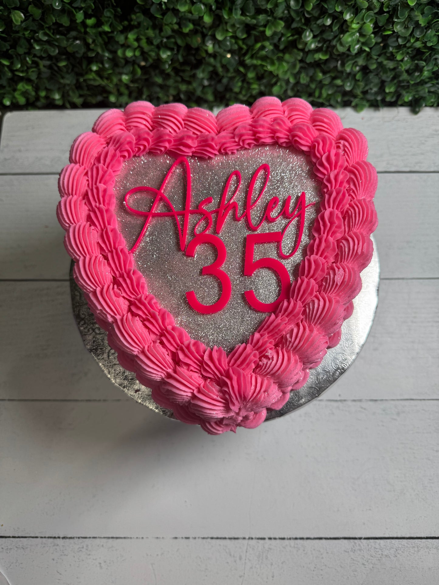 Single Layer Heart Cake