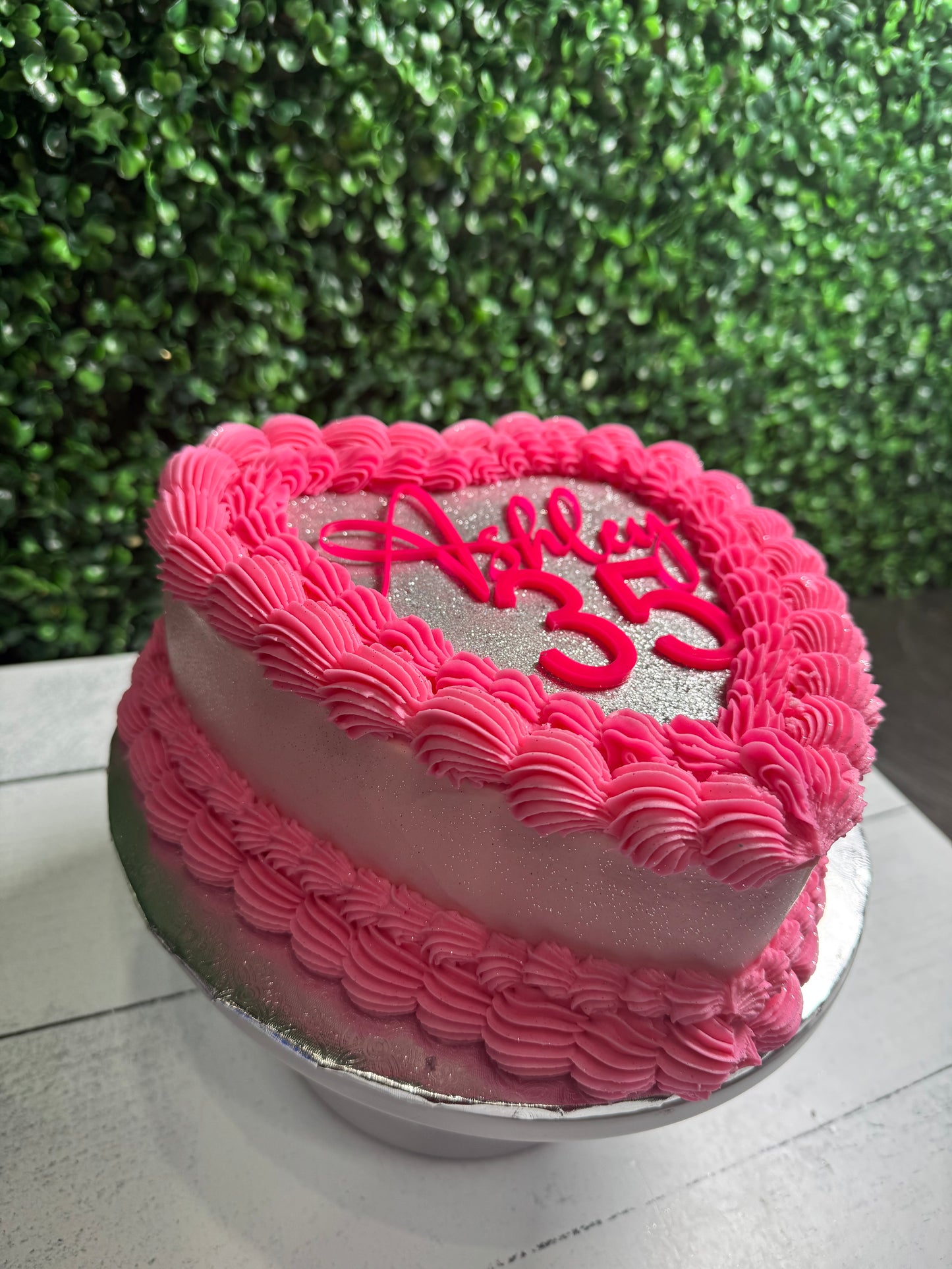 Single Layer Heart Cake