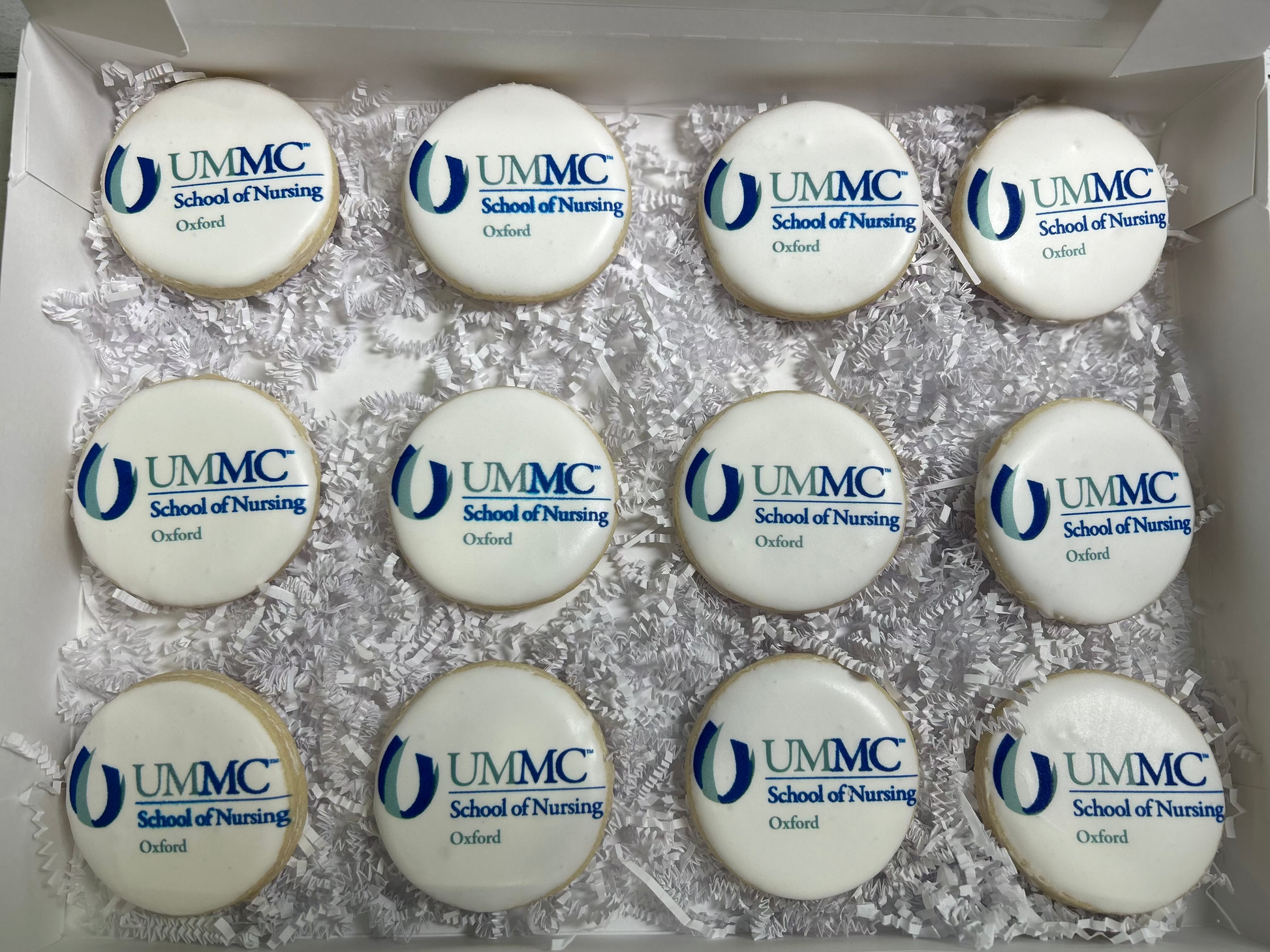 Cookies with UMMC school of nursing logo
