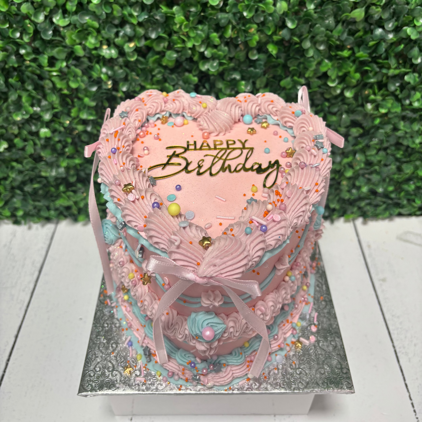 Fancy Nancy Inspired-Heart Cake