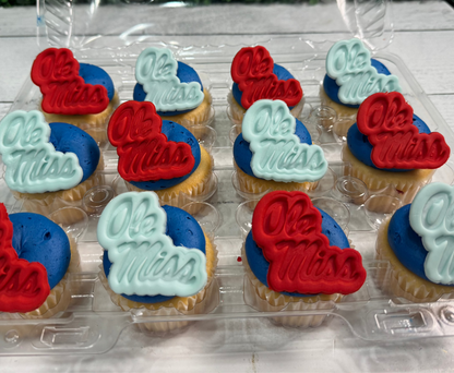 Ole Miss Logo cupcakes