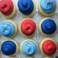 Red & Blue Cupcakes