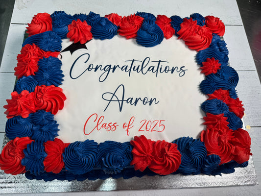 Grad sheet cake