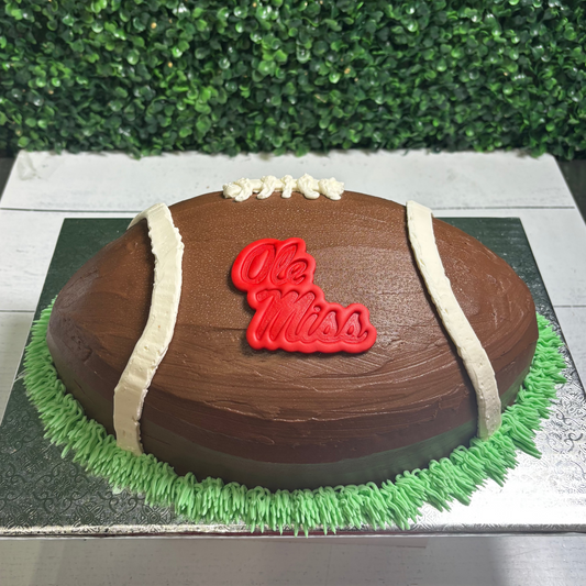 Ole Miss inspired football cake