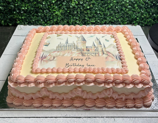 Vintage Branded/Logo Sheet Cake