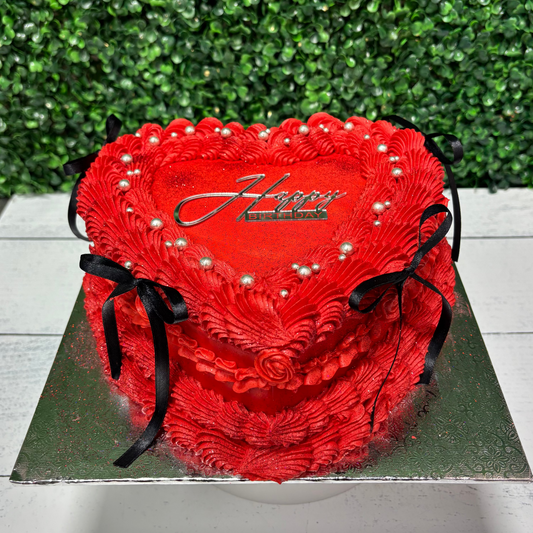 Single Layer Heart Cake
