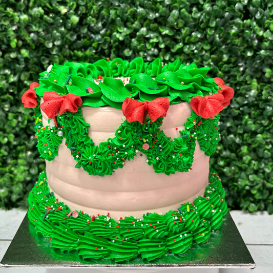Holiday Vintage Wreath Cake